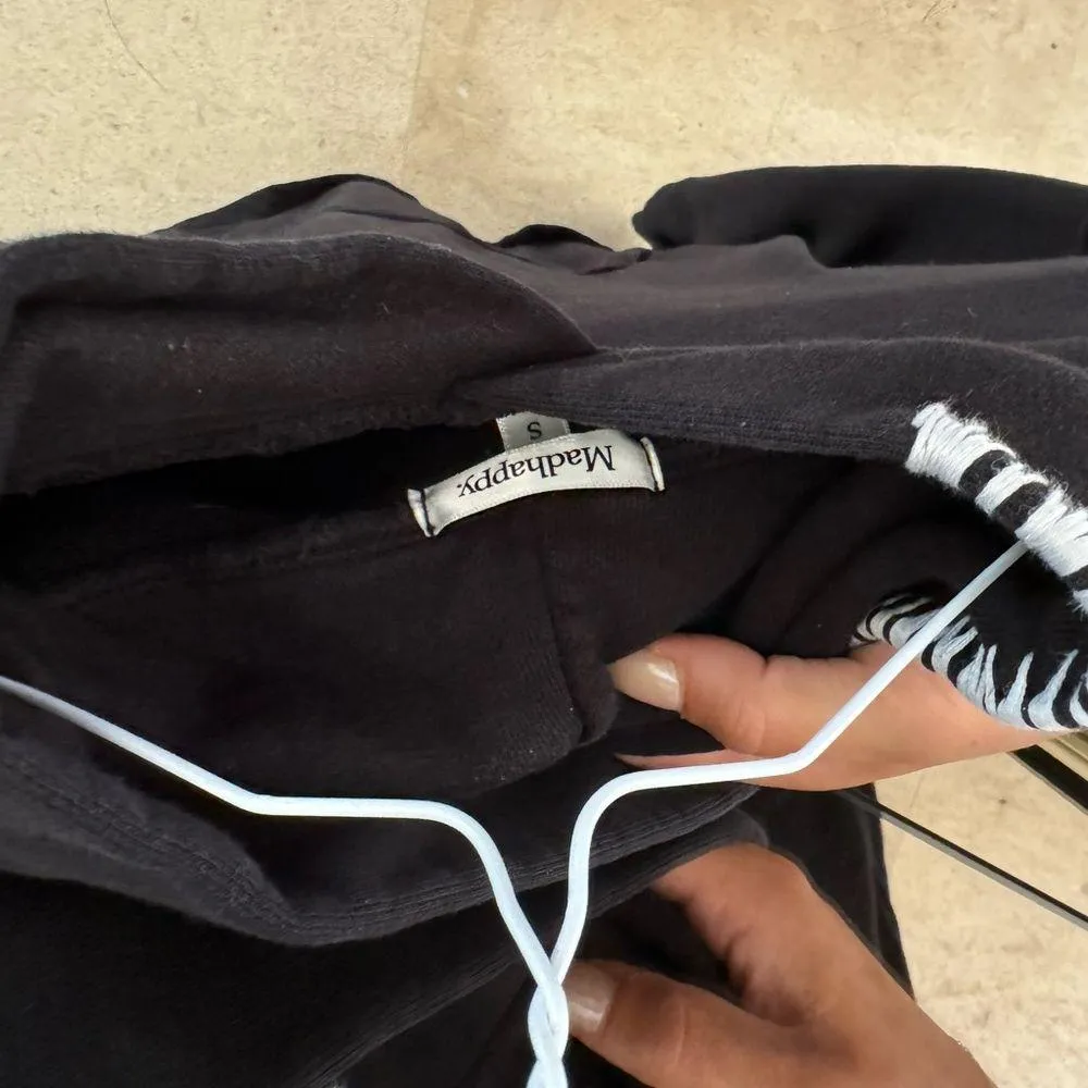 Madhappy stitched black hoodie - Image 4