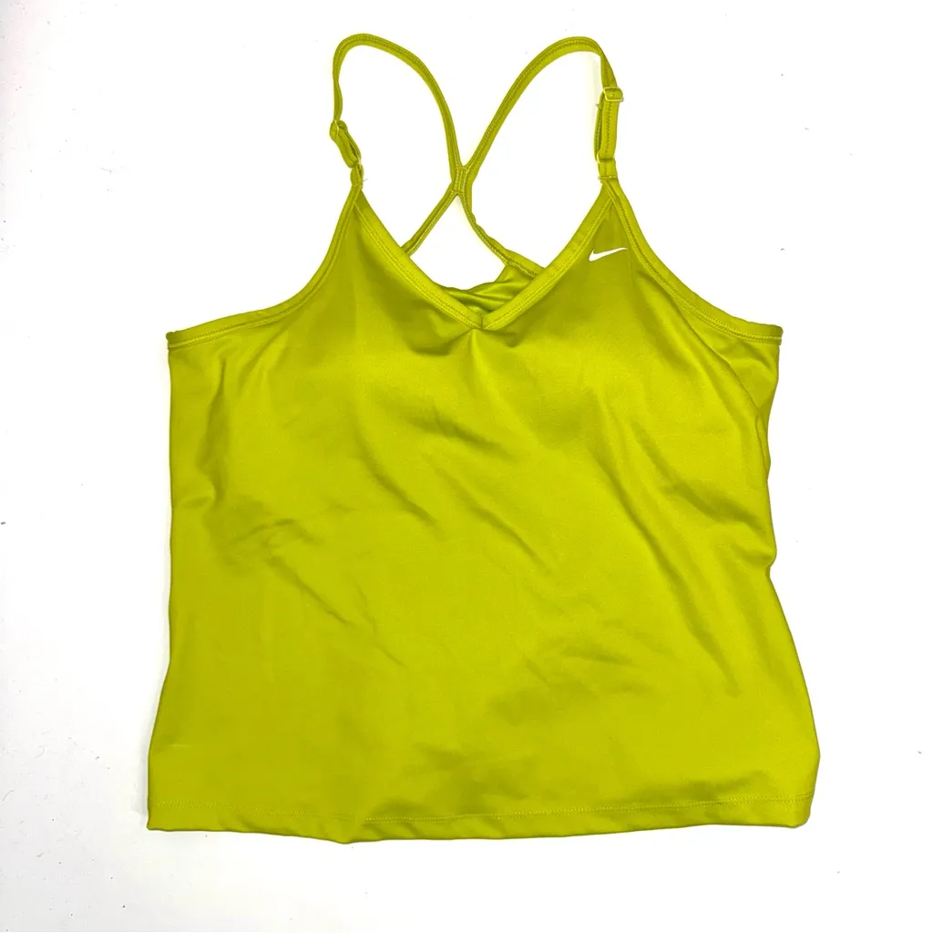 NIKE Women's Indy Bra Tank Top Bright Cactus Chartreuse Green Size XL - Image 5
