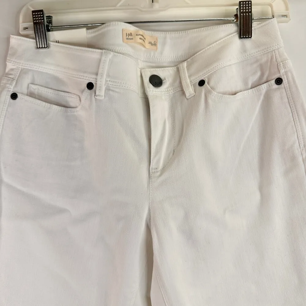 J. Jill White Authentic Fit Slim Ankle Jeans New with tags Size 6 Petite - Image 7