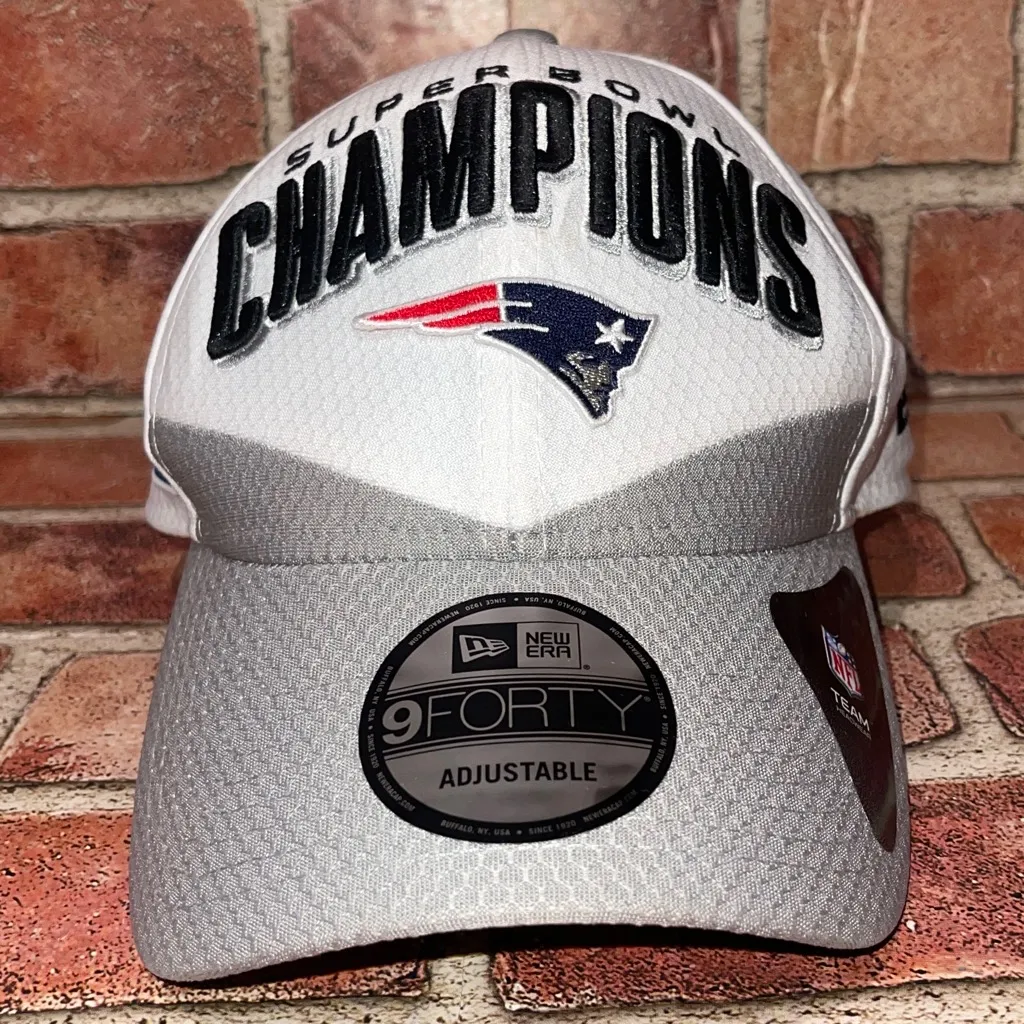 NWT New England Patriots Super Bowl 53 LIII Locker Room Hat Cap Champions 9FORTY - Image 1