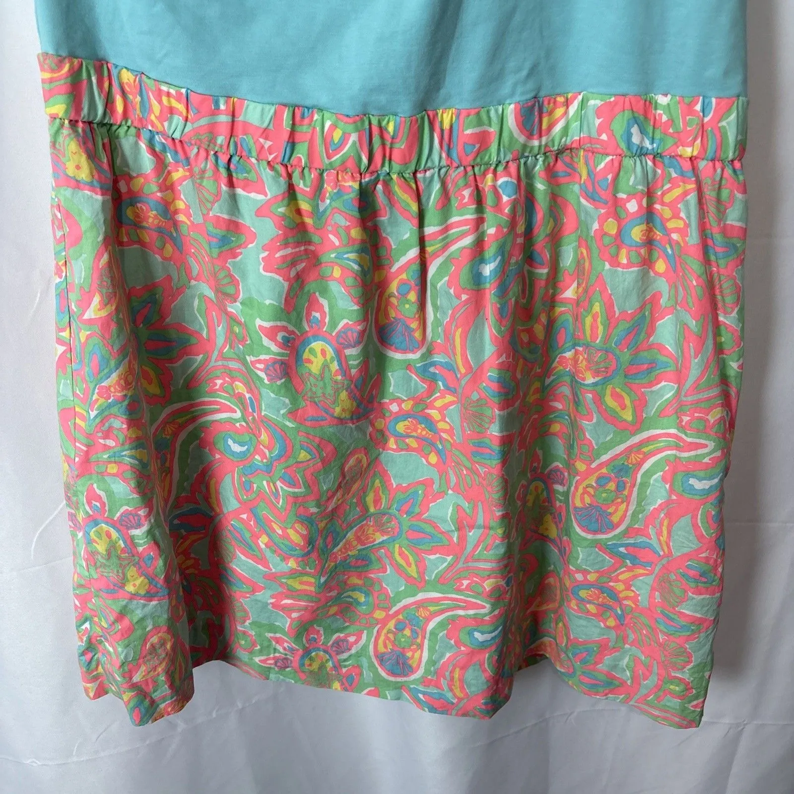 Lilly Pulitzer Dionne One Shoulder Dress Blue Club Resort XL Tropical Floral - Image 3