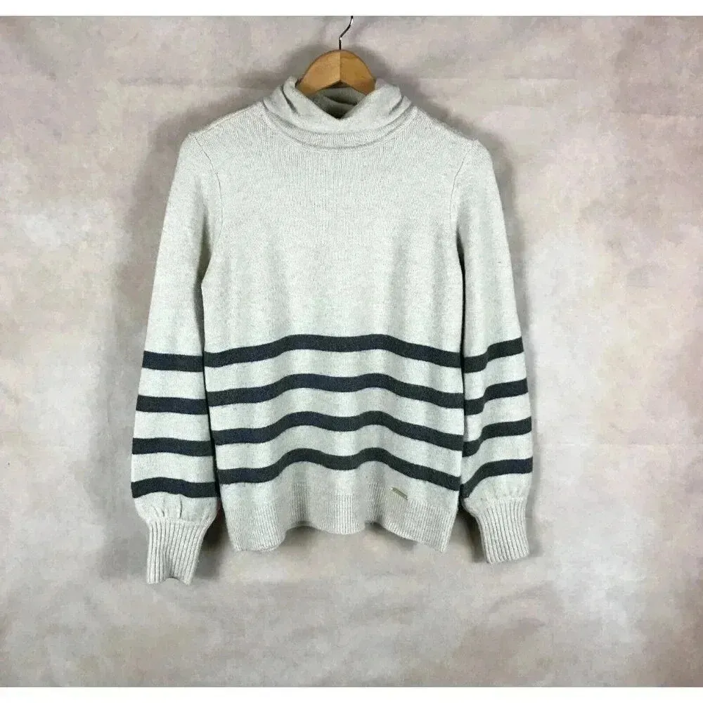 MICHAEL KORS Beige Turtleneck Sweater Small - Image 4