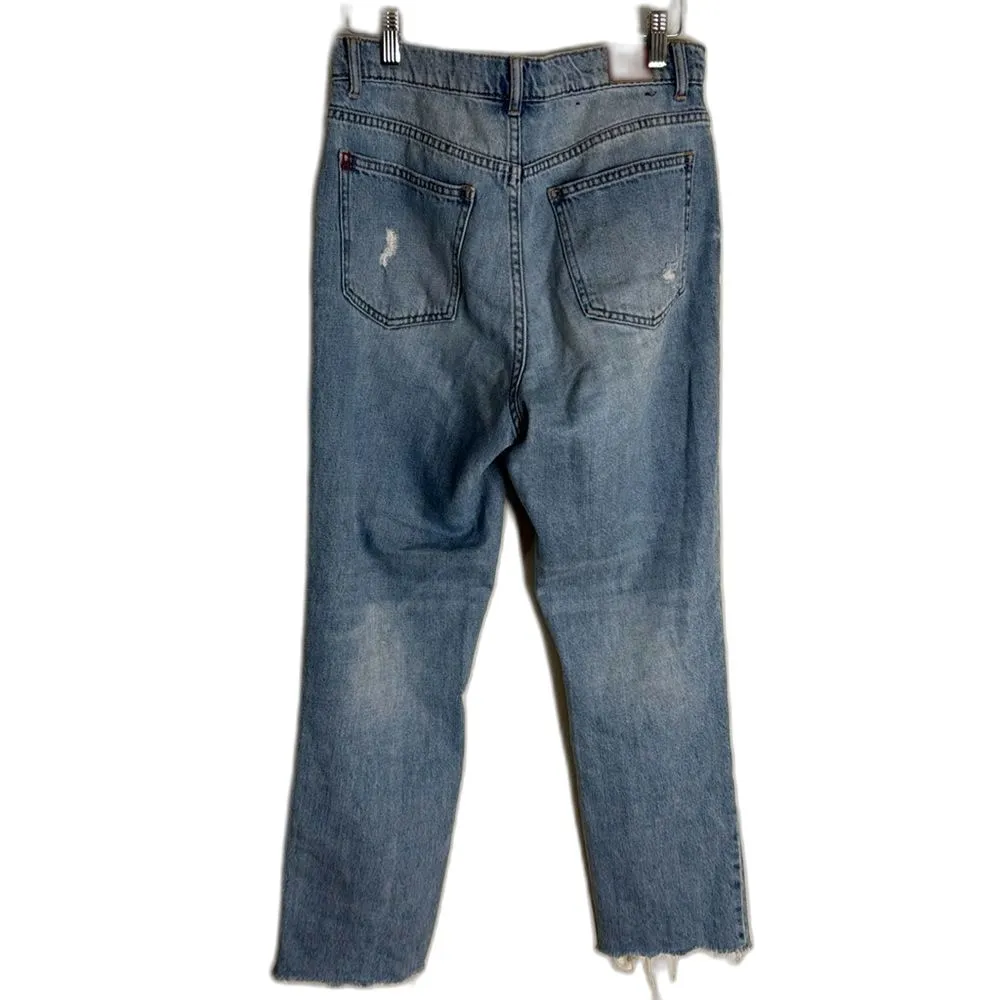 BDG urban outfitters distressed slim straight fly button denim jeans size 28 - Image 10