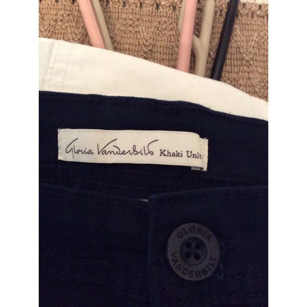 Plus size 18W Navy blue Khaki Shorts EUC Vanderbilt Cotton blend - Image 3