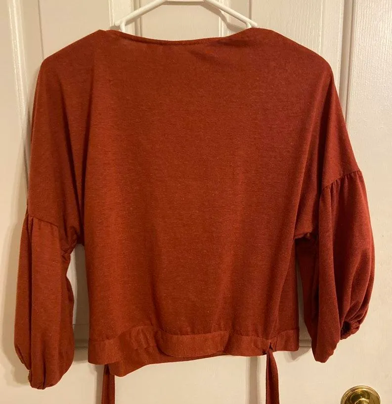 Francesca's  Burnt Orange Top - Image 3