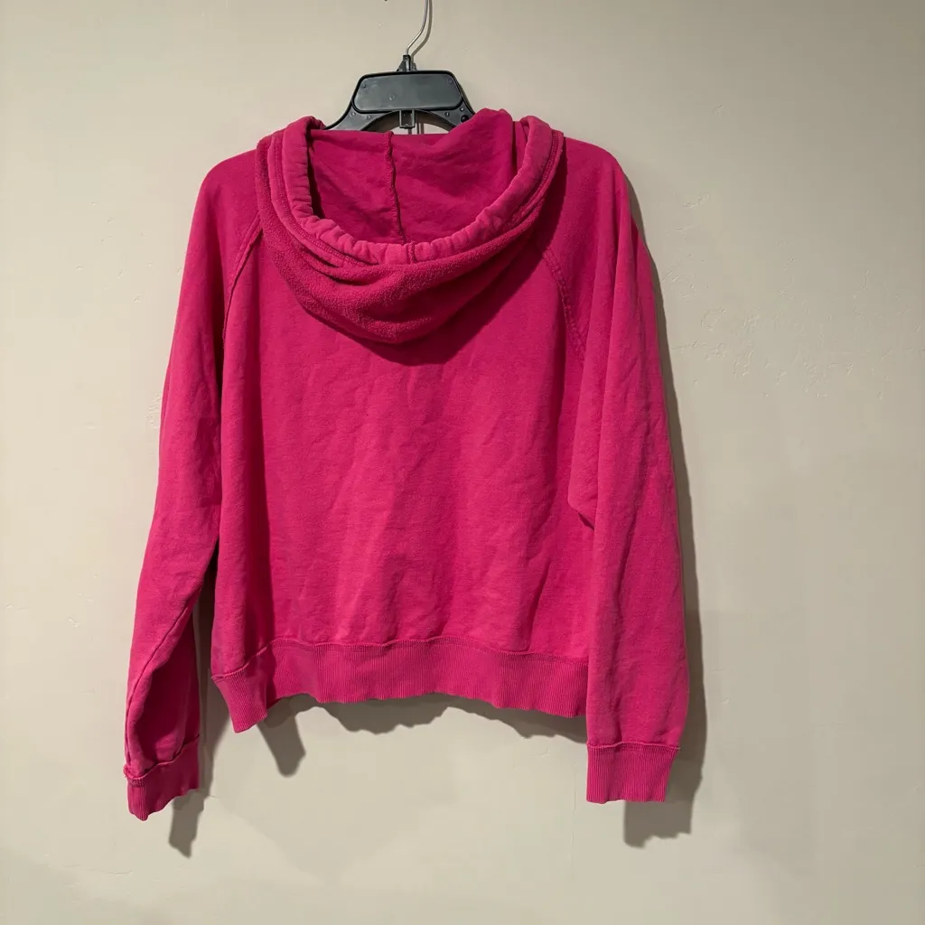 BDG Curved Hem Cropped Hoodie | Size: Large - Image 3