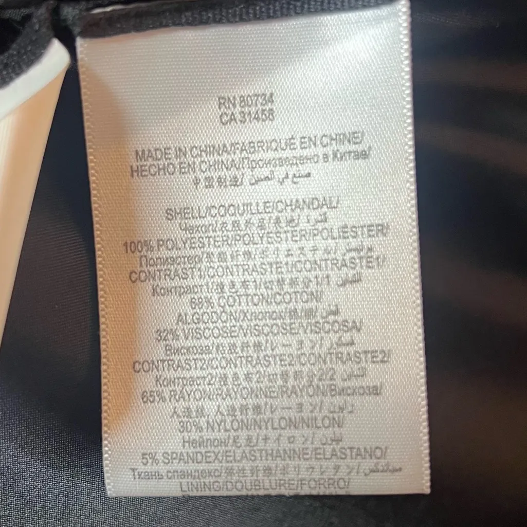 BCBGMAXAZRIA Floral Blazer Jacket Black Lapel Statement Career Chic Size M - Image 11