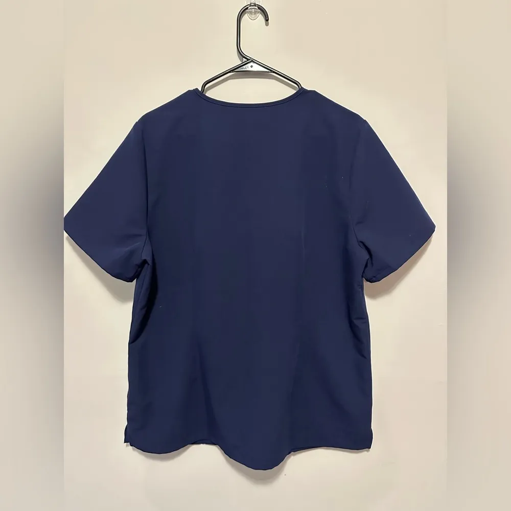 Casma Three-Pocket Scrub Top™ Navy Size XL - Image 5
