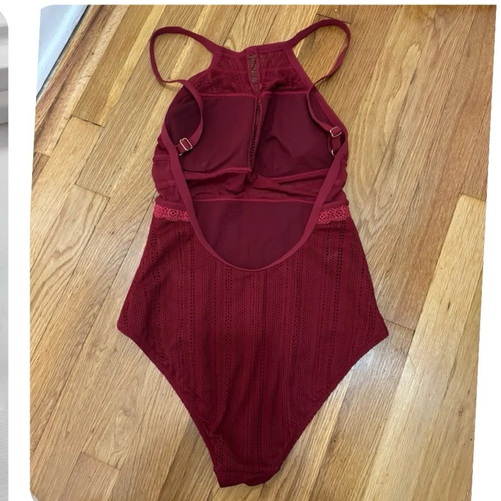 Afriel & Tabbris maroon red burgundy fits like a size small swim suit one piece - Image 5