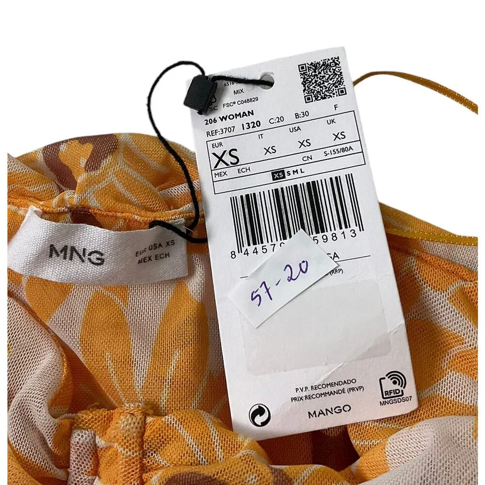 MNG Mango Yellow Strapless Underwired Crop Top Women Size XS NWT | 57-20 - Image 4