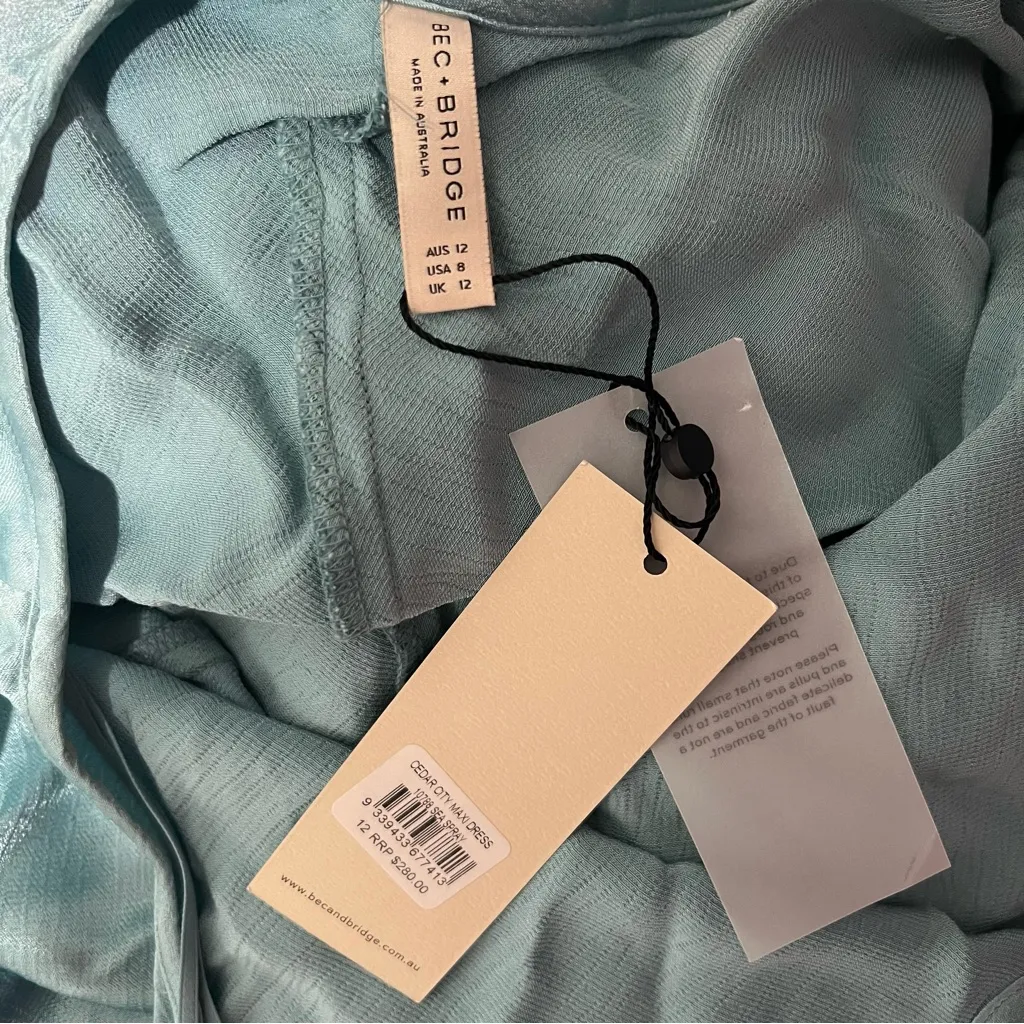 NEW NWT Bec + Bridge Cedar City Maxi Dress In Sea Spray - Image 8