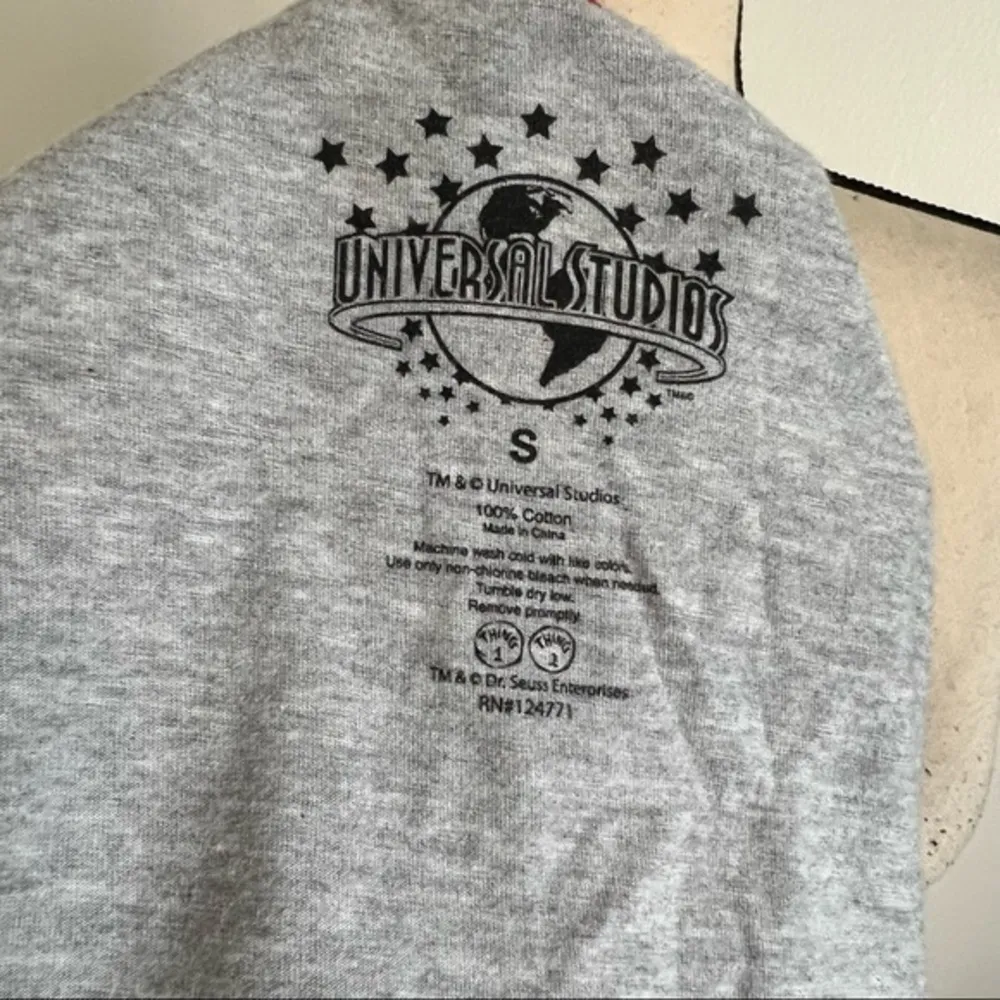 Vintage 90s The Cat In The Hat Dr Seuss Universal Studios Grey Dress Size S Gray - Image 4