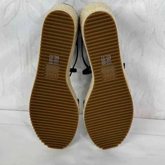 EILEEN‎ FISHER Womens Wanda Strappy Leather Wedge Sandal Size 11 NWT - Image 9