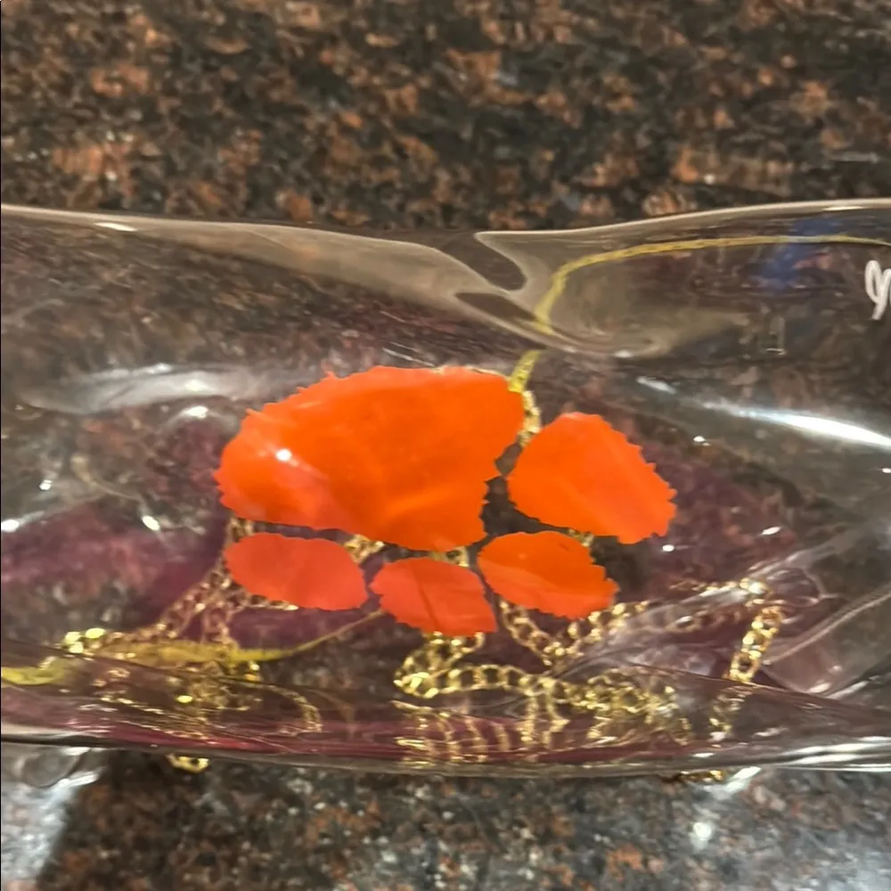 Clear Tote Bag with orange Clemson Tiger Paw Print and Gold Chain - Image 7