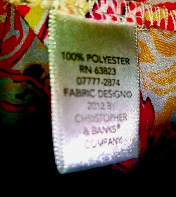 Christopher & Banks colorful pattern pleated sleeveless office blouse - Image 7