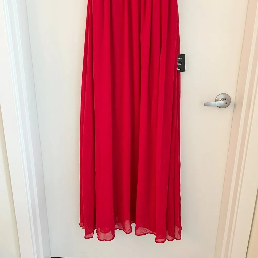 Lulu's Heavenly Hues Red Maxi Dress Wedding Bridesmaid Formal Size XS NWT - Image 7