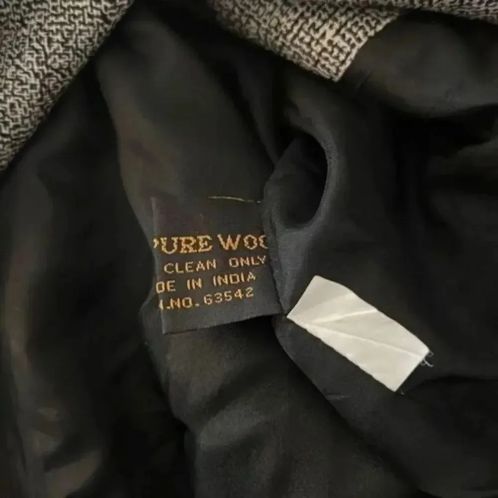 Georgio Saint Angelo Pure Wool Blazer Jacket‎ Size Petite 12 VTG Gray - Image 4