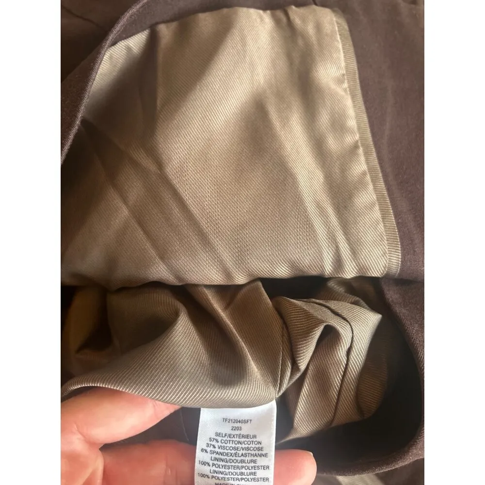 Derek Lam 10 Crosby Sandra Double Breasted Slit Blazer Chocolate Womens Size 2 Brown - Image 9