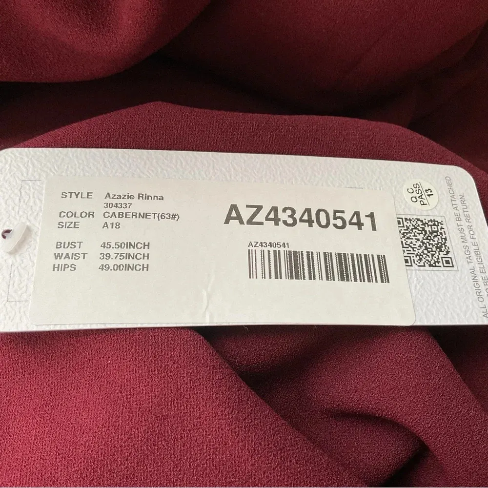 Azazie Rinna One Shoulder Bridesmaid Long Dress Size A18 - Image 5