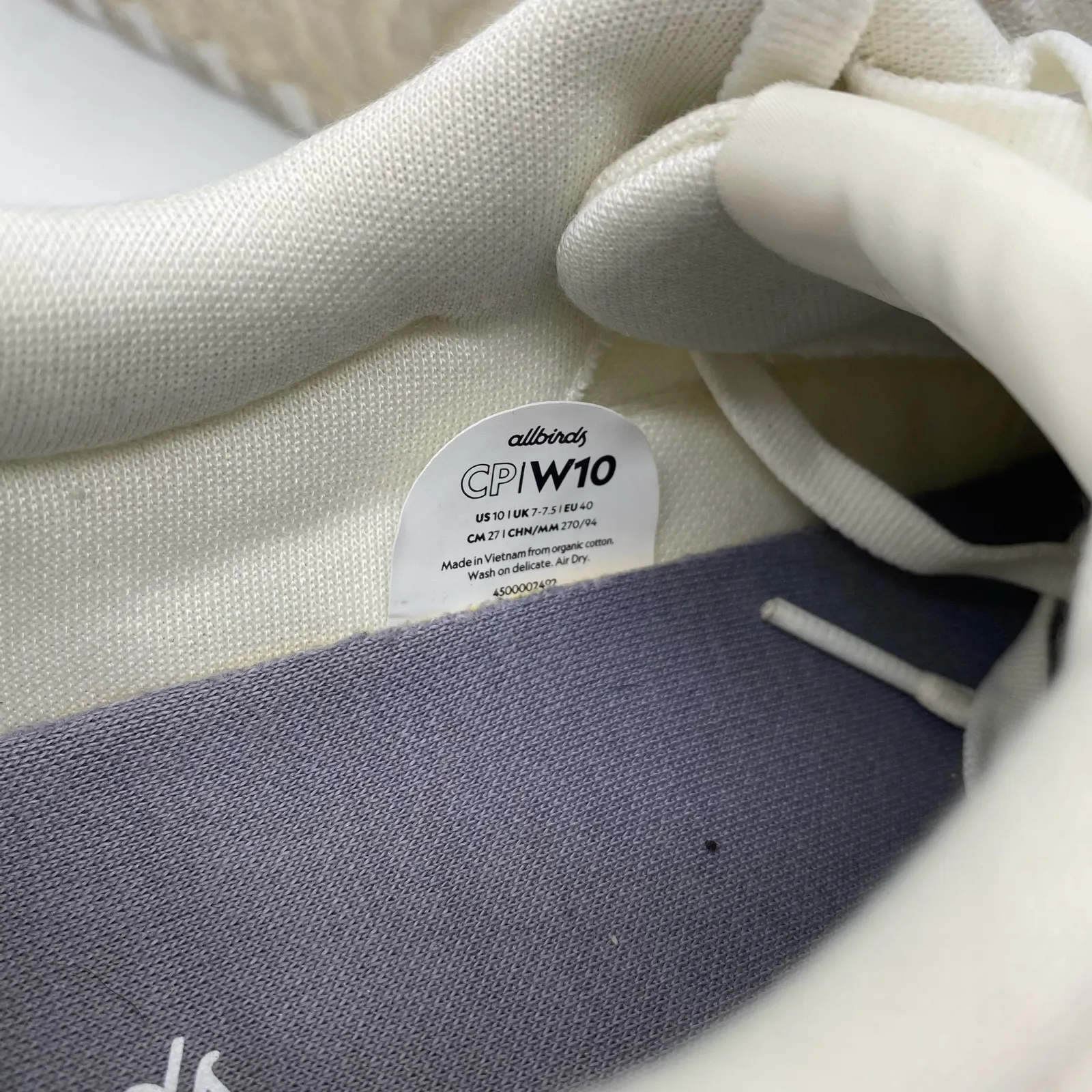 Allbirds Canvas Pacers Sneakers in Natural White Blizzard Sole Women's size 10 - Image 8