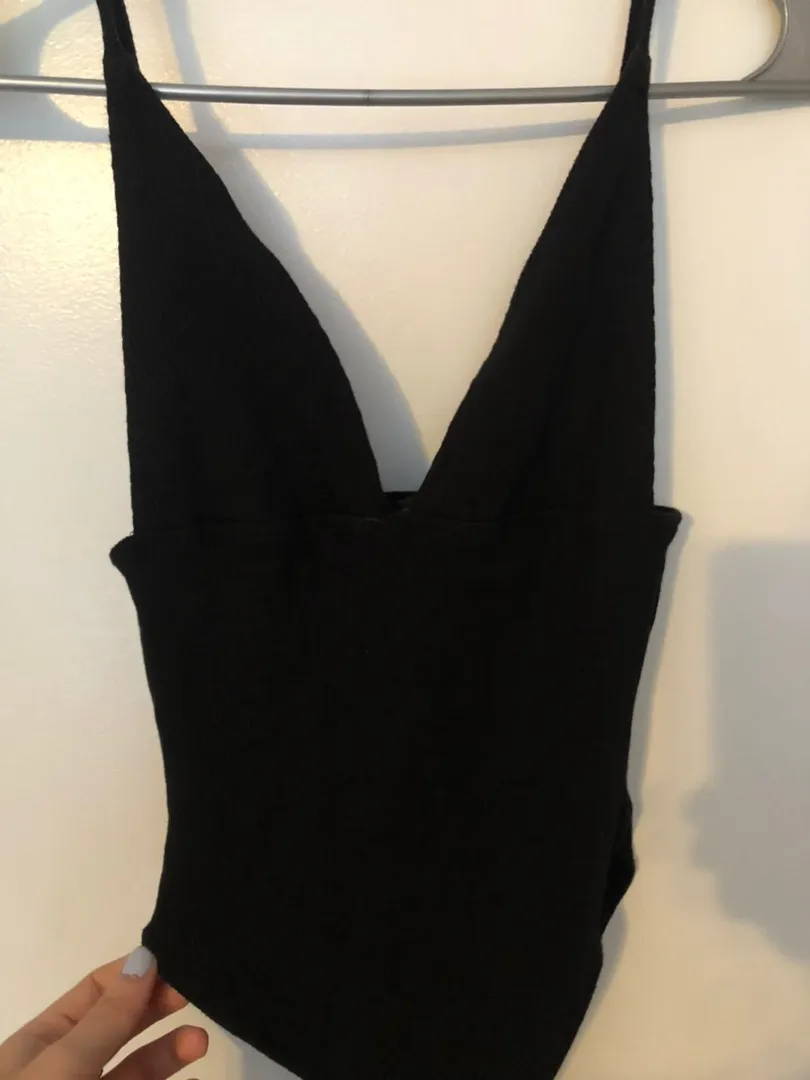 Forever 21 Black Ribbed Bodysuit - Image 2