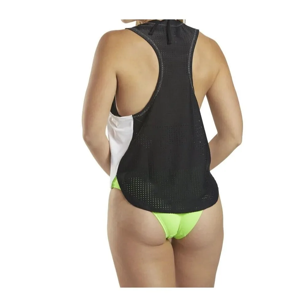 New Womens Nike Swim Womens Tank Cover Mesh Back XL Workout Bright Green Black - Image 9