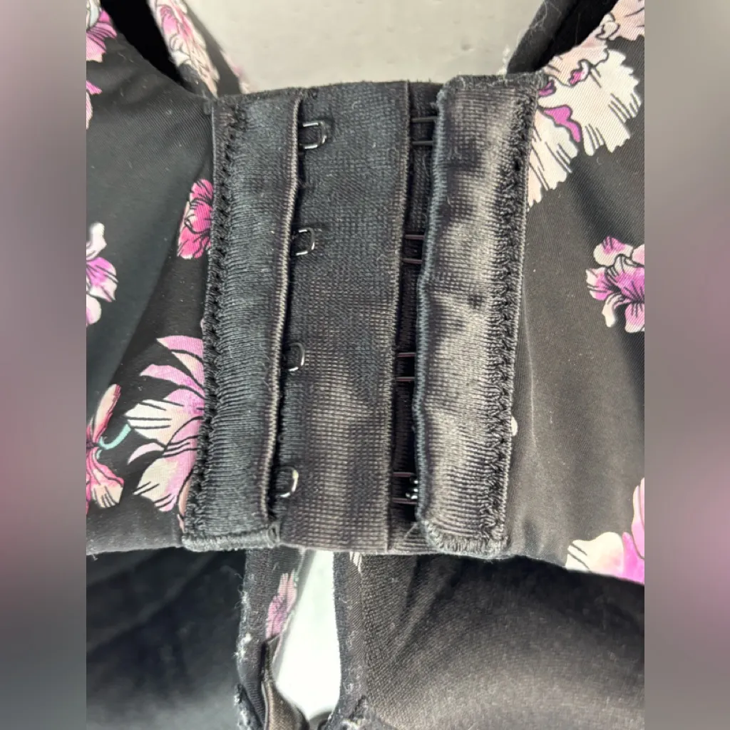 Torrid Curve 42DDD Underwire Padded Floral Black Bra - Image 5