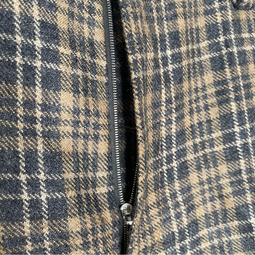 Marc Jacobs Wool Plaid Lined Wide Leg Crop Pants in size small - Image 6