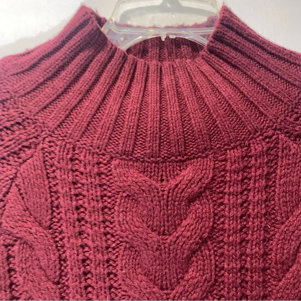A New Day Mock-neck Burgundy Sweater Women’s XS - Image 7