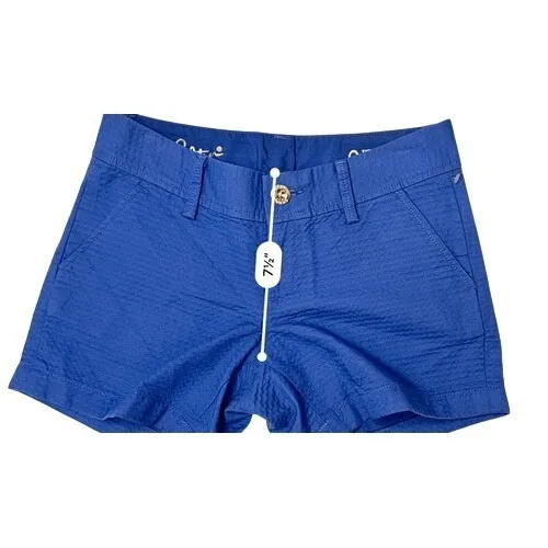 Lilly Pulitzer 22119 Callahan Short Textured Bomber Blue 4.5" Shorts‎ sz 0 NWT - Image 9