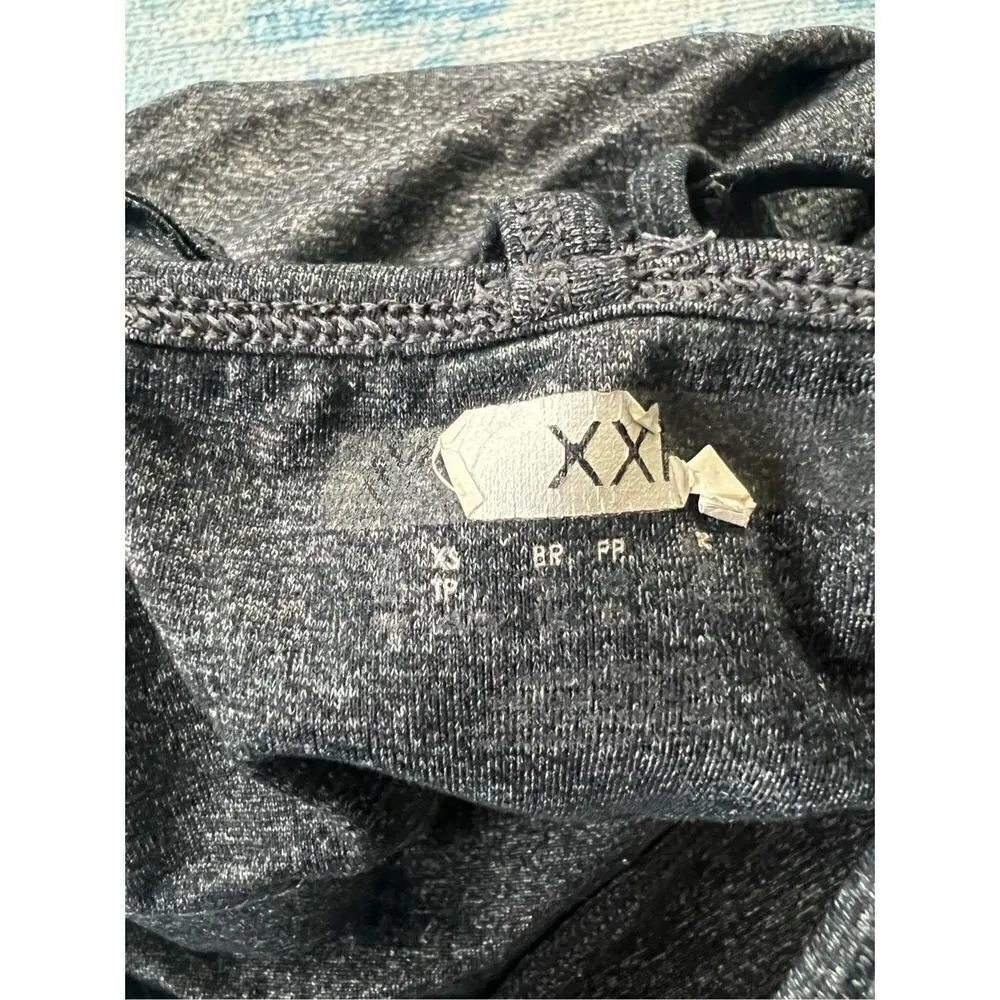 Forever 21 Activewear Heathered Charcoal Gray Strappy Athletic Tank Top XS - Image 4