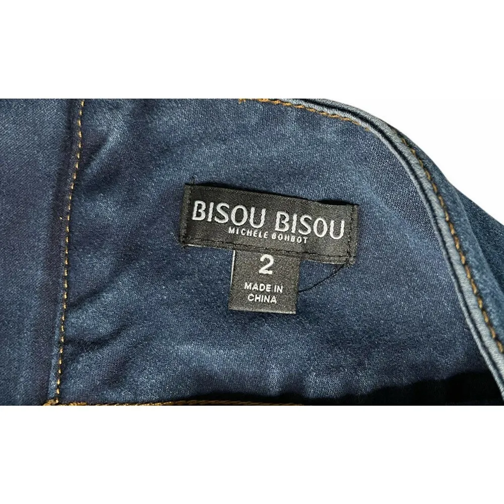 Womens Bisou Bisou Michele Bohbot Jeans Skinny Fit Shaping Indigo Denim Size 2 - Image 3
