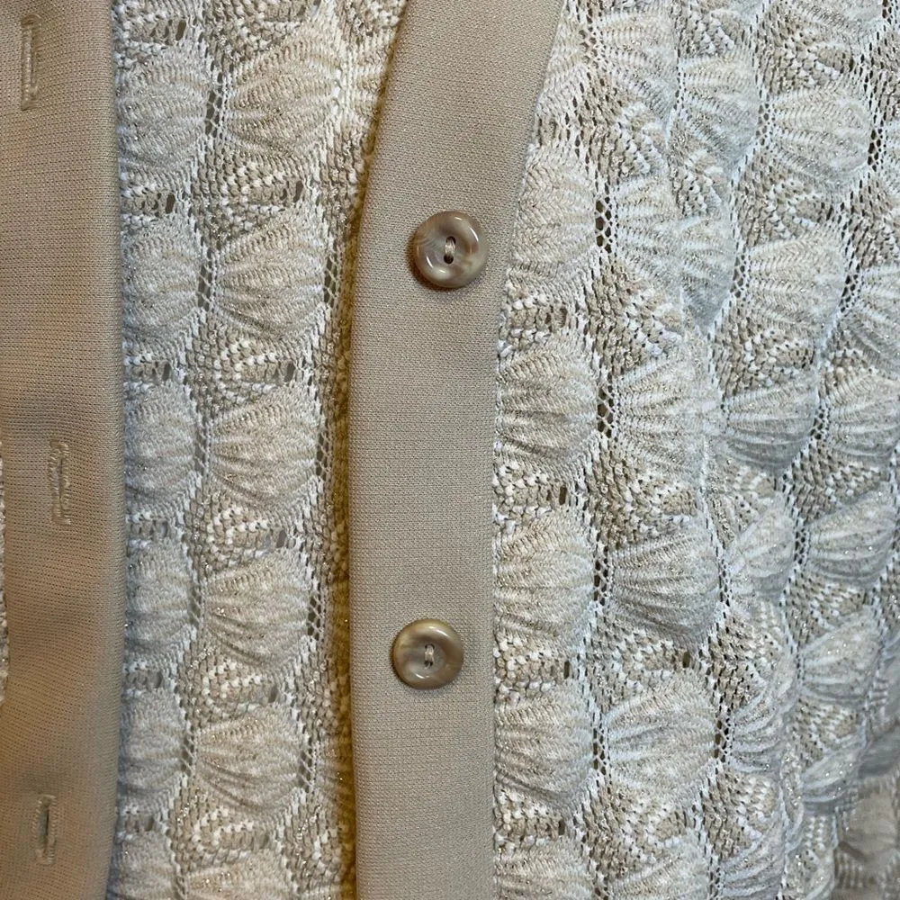 Vintage Lurex Metallic Gold Coordinated Sweater Set Size M - Image 10