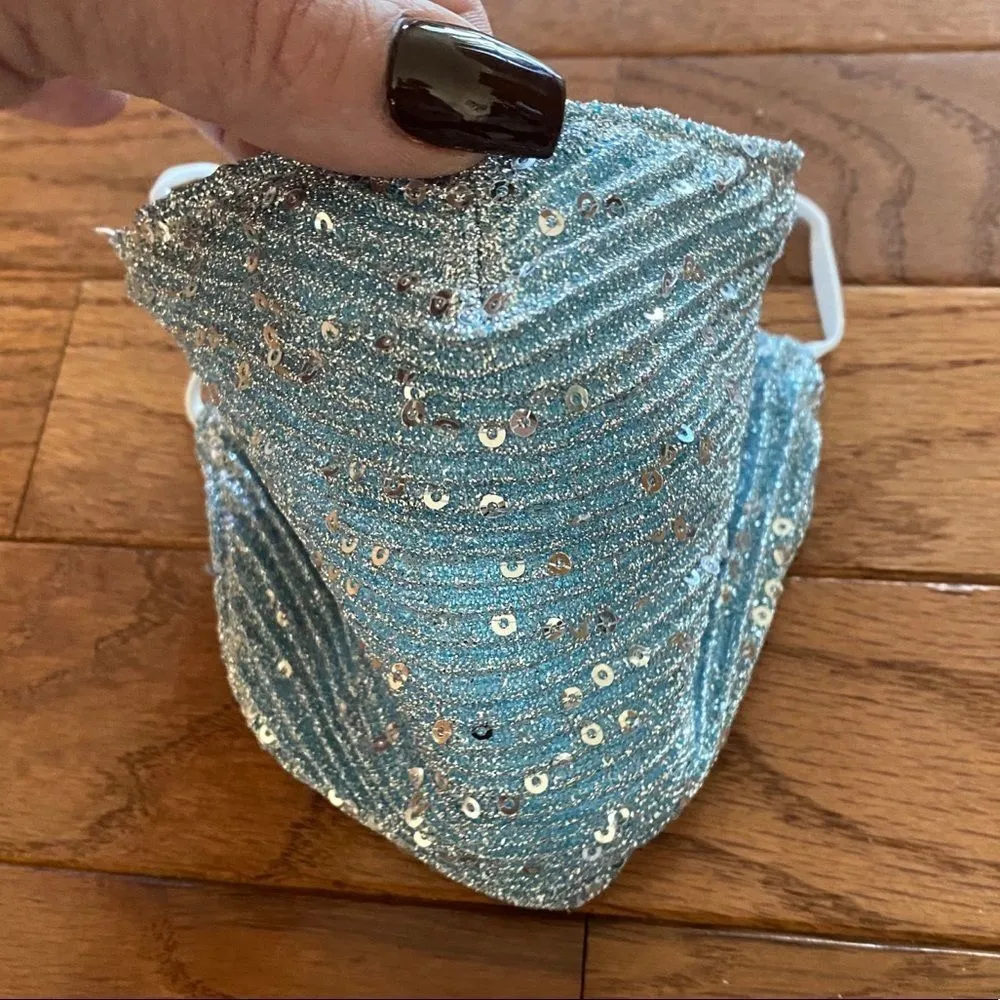 Sequin Mask Adjustable‎ Blue NWT - Image 6
