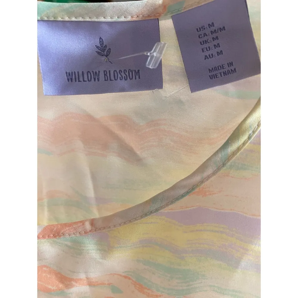 NWT Willow Blossom Dress MEDIUM Multicolor Elastic Waist Mini Sleeveless Easter - Image 6