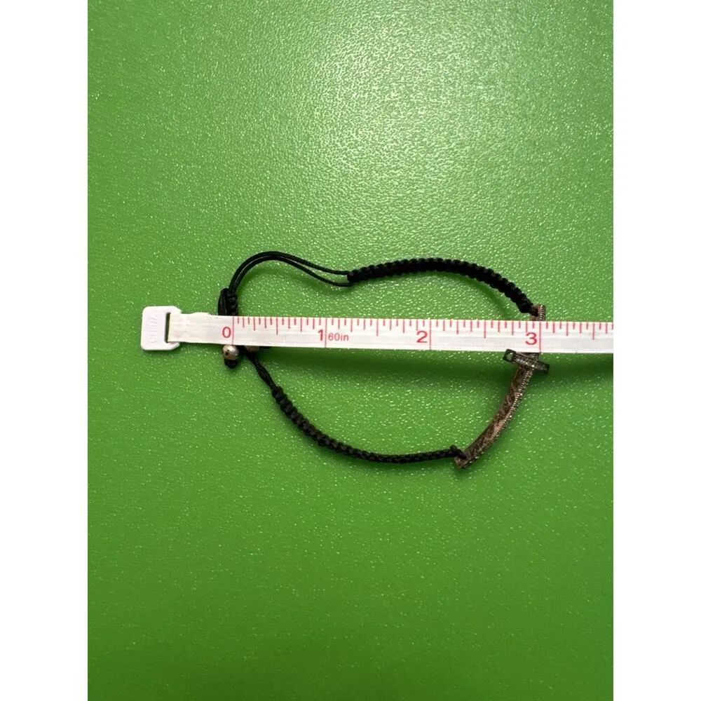 Cross Tie Bracelet Rose Gold Costume Jewelry Religious Goth - Image 3