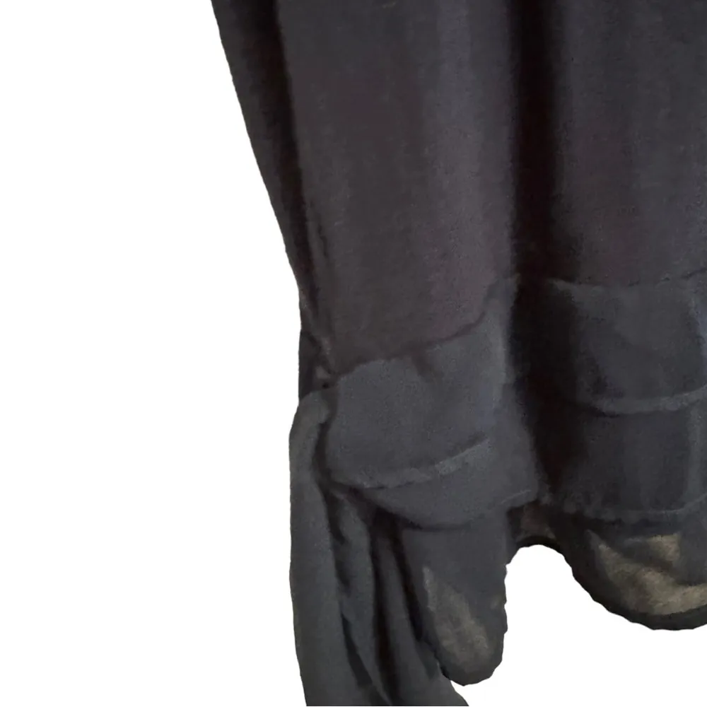 French Connections Navy Ruffle Hem Dress Size 6 - Image 6