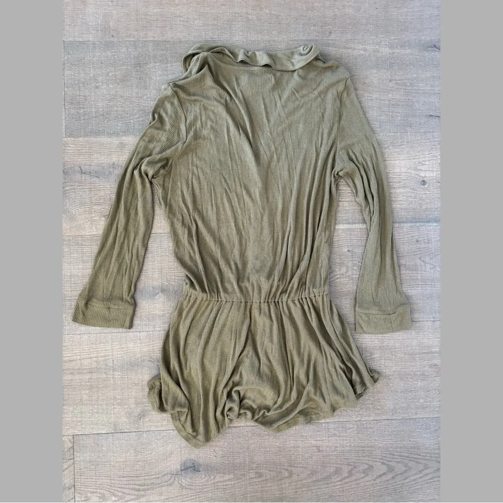 free people fp beach lively romper new nwt button down tie - Image 6