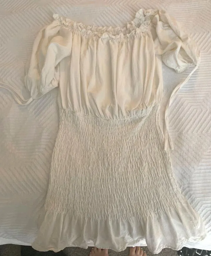 Smocked Off The Shoulder Dress Size M - Image 3