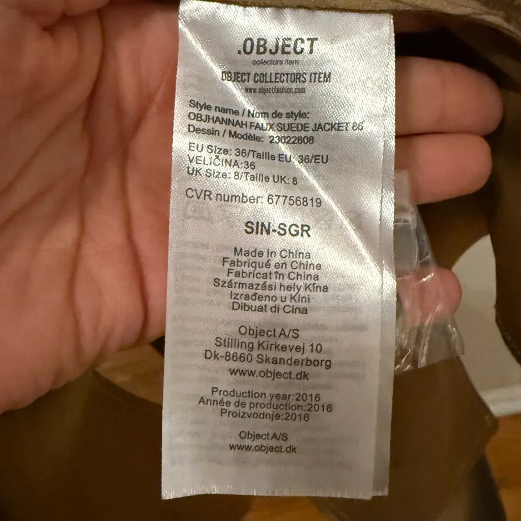 .Object Collector Item Faux Suede Coat Size EU 38/US 8 - Image 9