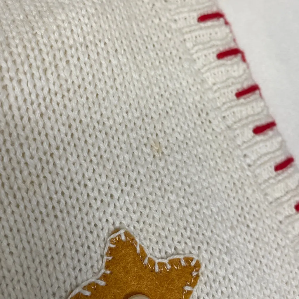 Beldoch Popper womens long cardigan vintage holiday christmas sweater size Large Red - Image 4