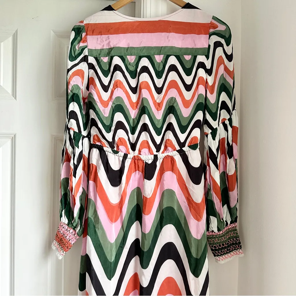 FARM Rio Wave Gradient V Neck Maxi Dress - Image 11