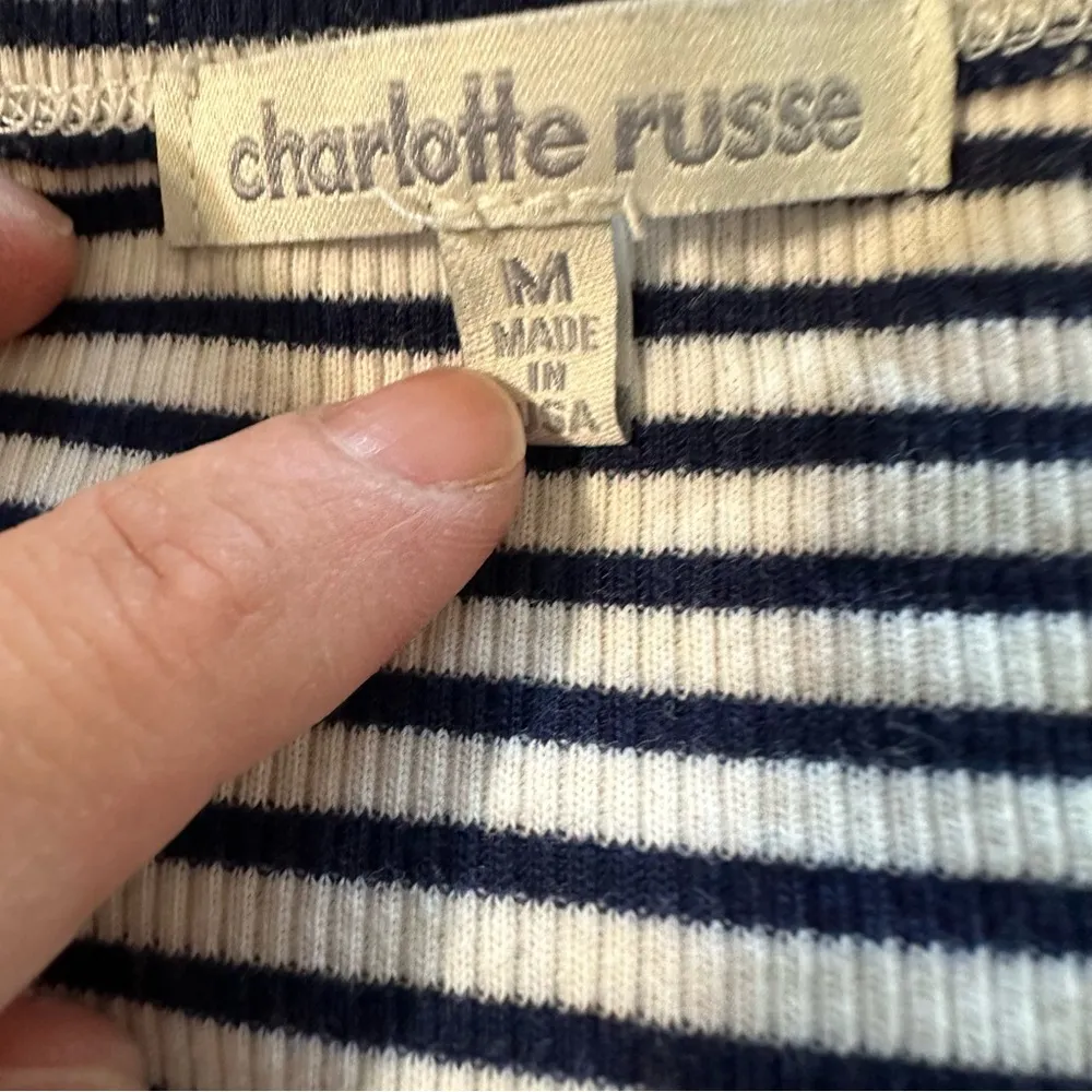 Charlotte Russe women's medium blue and white dress striped dress - Image 3