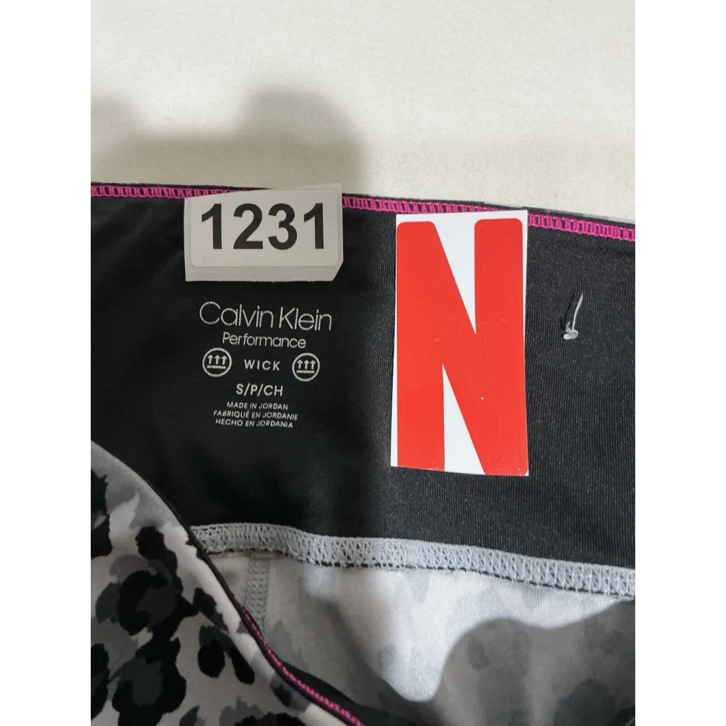 Woman’s Calvin Klein Performance High Waist Leopard Print Active Joggers S-p - Image 4