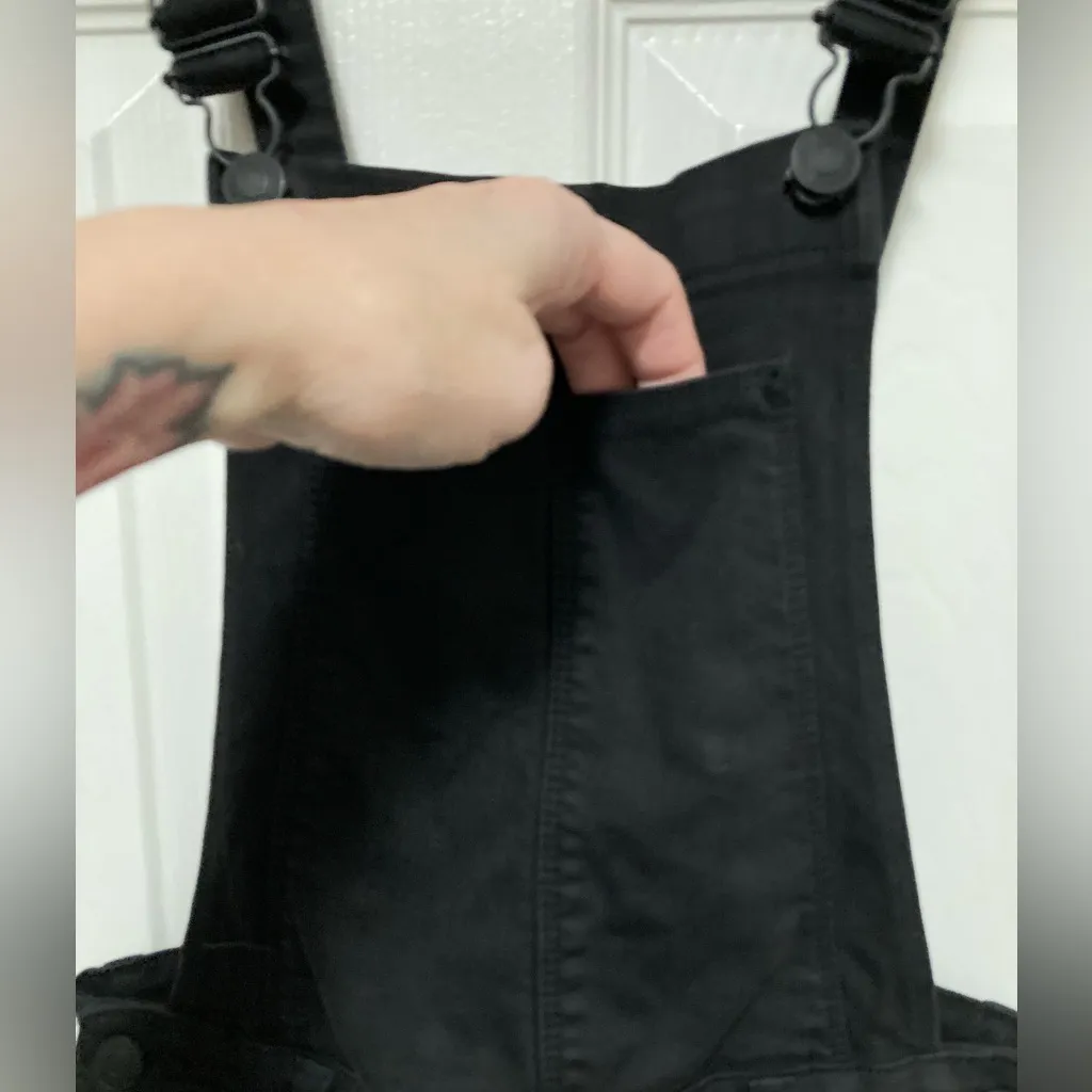 PacSun Leland Black Denim with Bib Overalls - Image 4