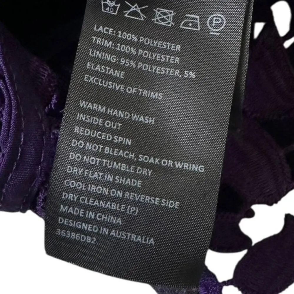 Bardot Gemma Purple Open Back Embroidered Halter Pencil Dress Women 4/XS | 35-7 - Image 5