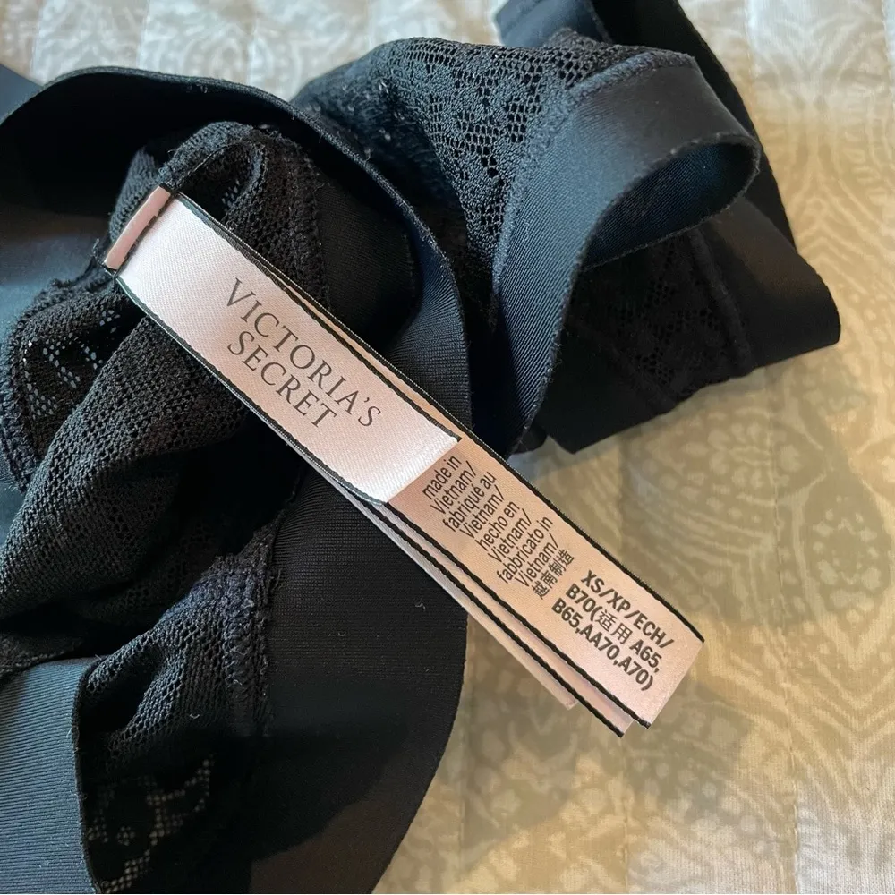 Victoria’s Secret Black Sheer Leopard Lace Bralette Bra Extra Small - Image 7