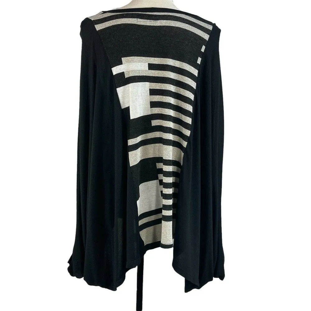 Michael Lauren XS/Small Batwing Sweater Stretch Long Sleeve Scoop Neck Geometric - Image 5