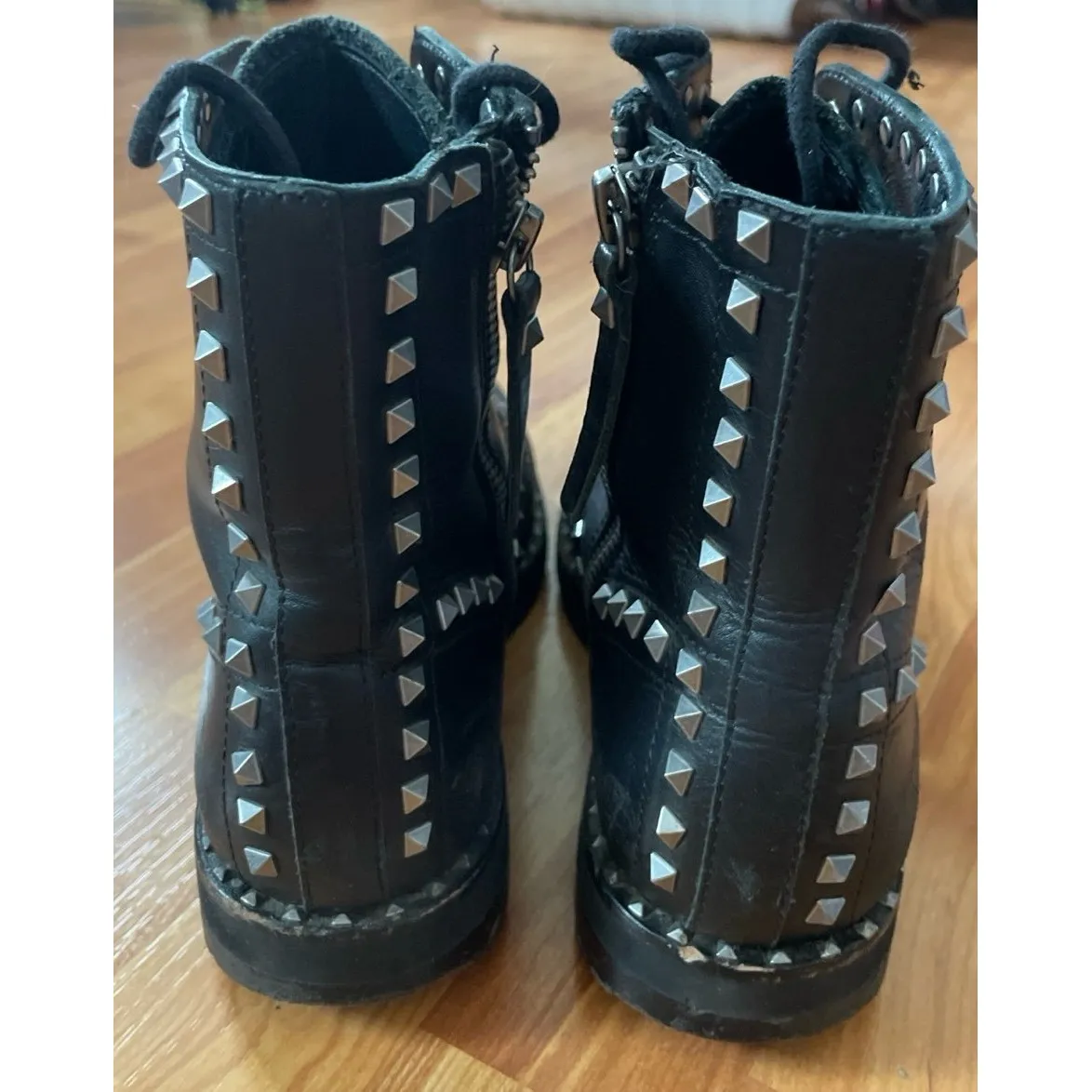 ASH
Wolf Studded Leather Combat‎ Boots - Image 4