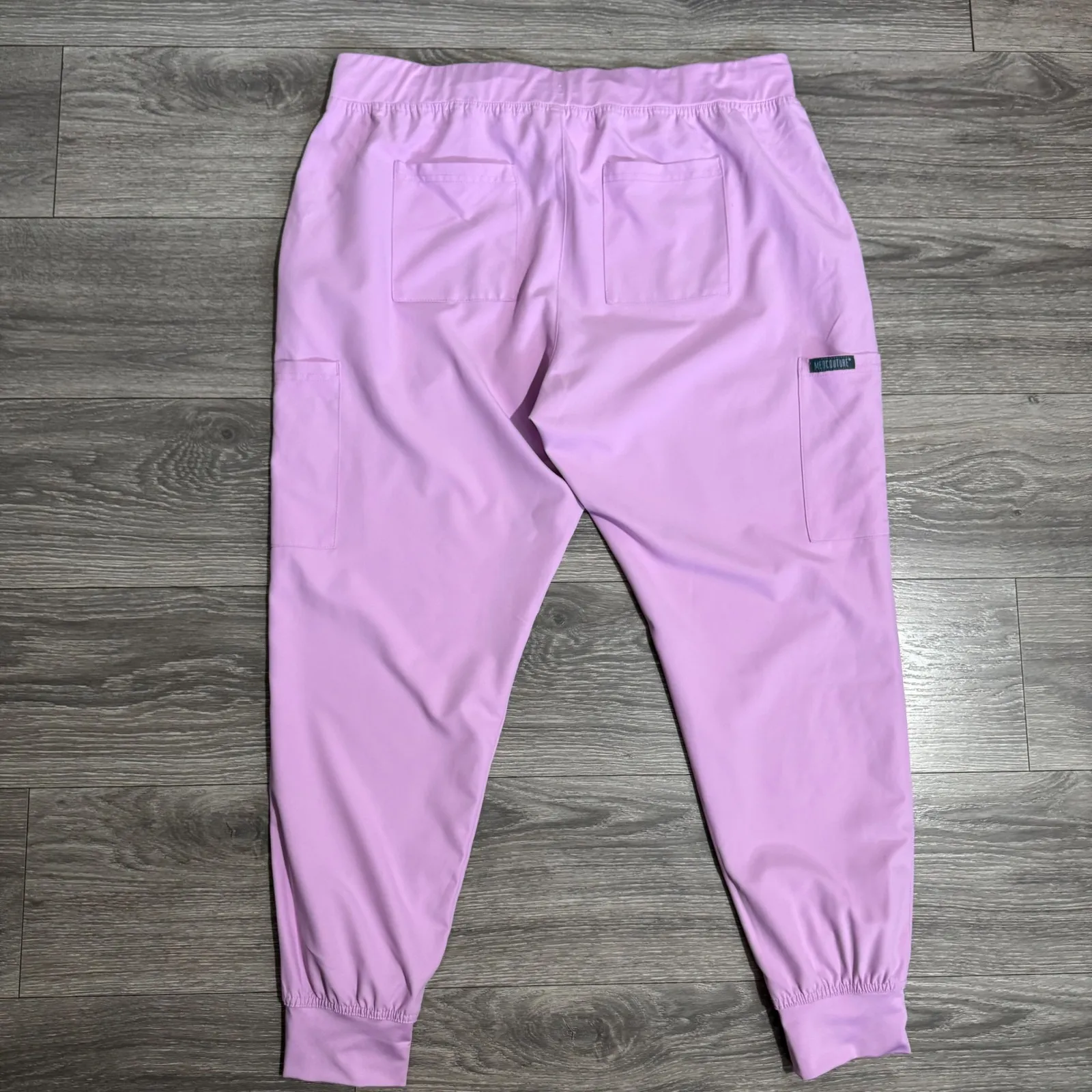 MEDCOUTURE Insight Womens Jogger Scrub Pants Lilac Cargo Pockets Drawstring XL Purple - Image 6